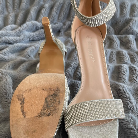 Silver rhinestone heels - Picture 7 of 7